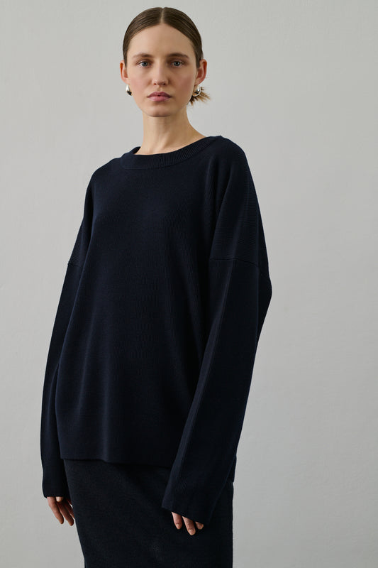 Pull Feroe - Navy - Laine - Femme