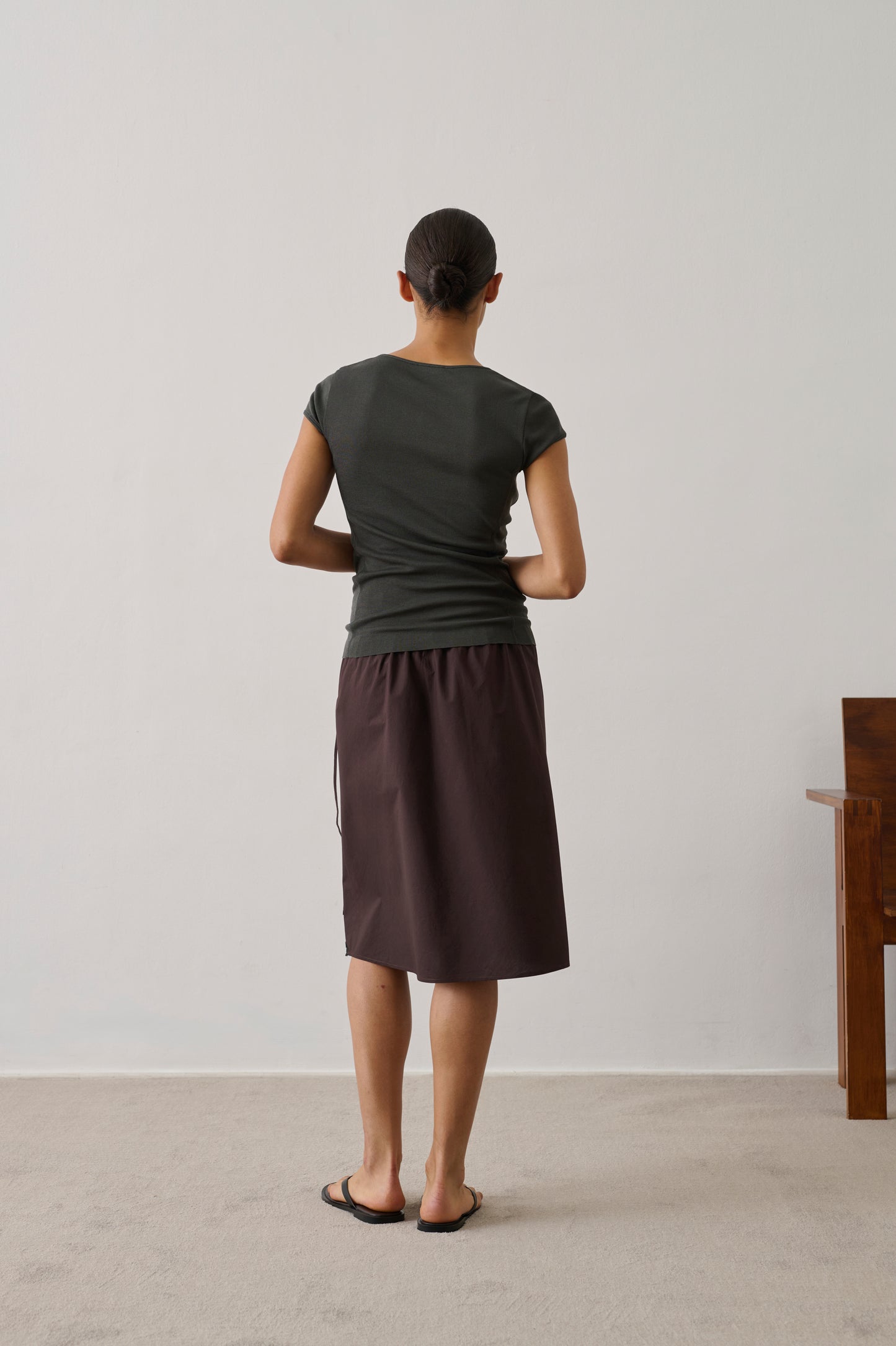 Jupe Houna - Marron Foncé - Coton - Femme