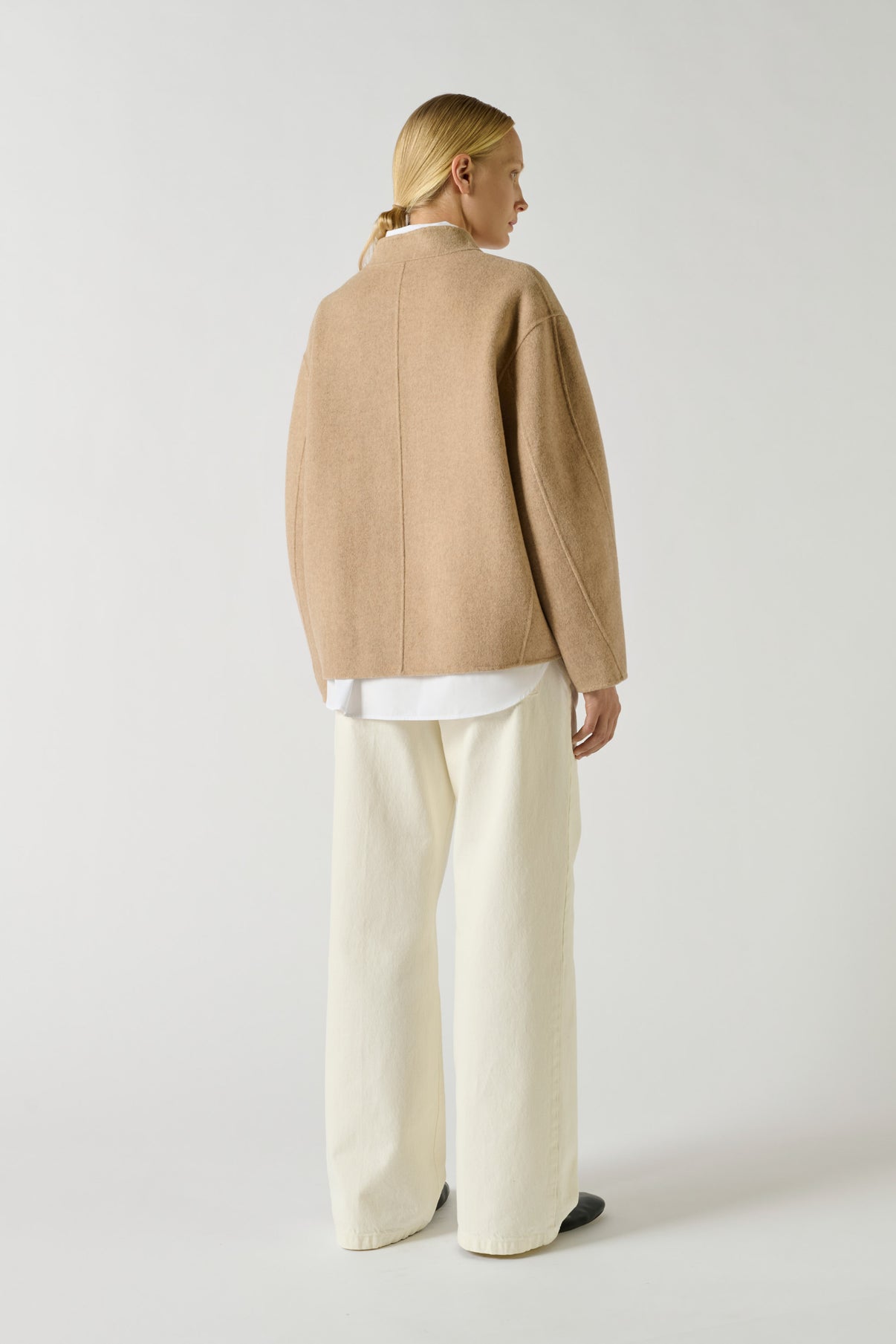 Manteau Windsor - Beige Chiné - Laine - Femme vue 3