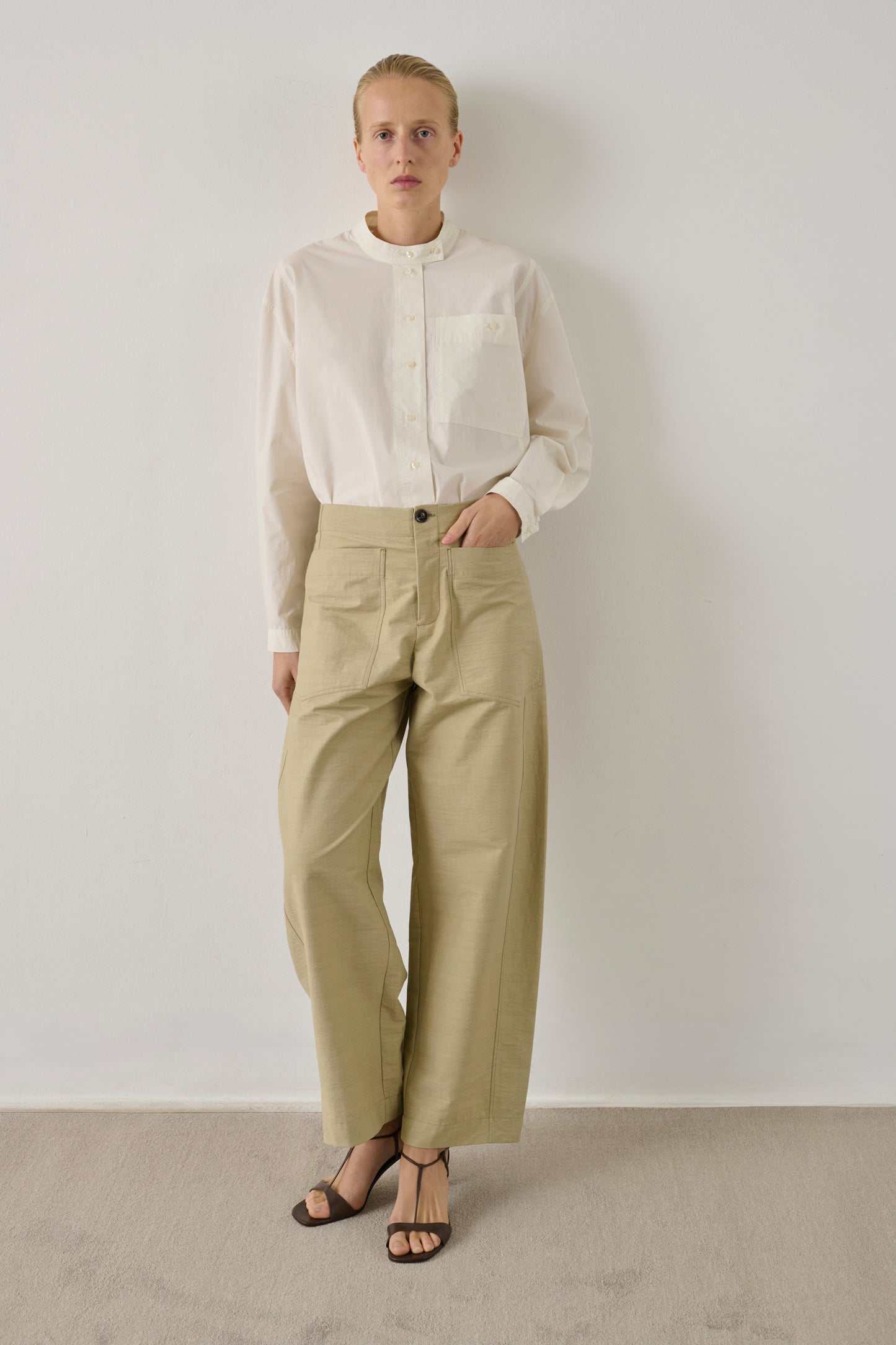 Pantalon Hero - Sauge - Coton - Femme