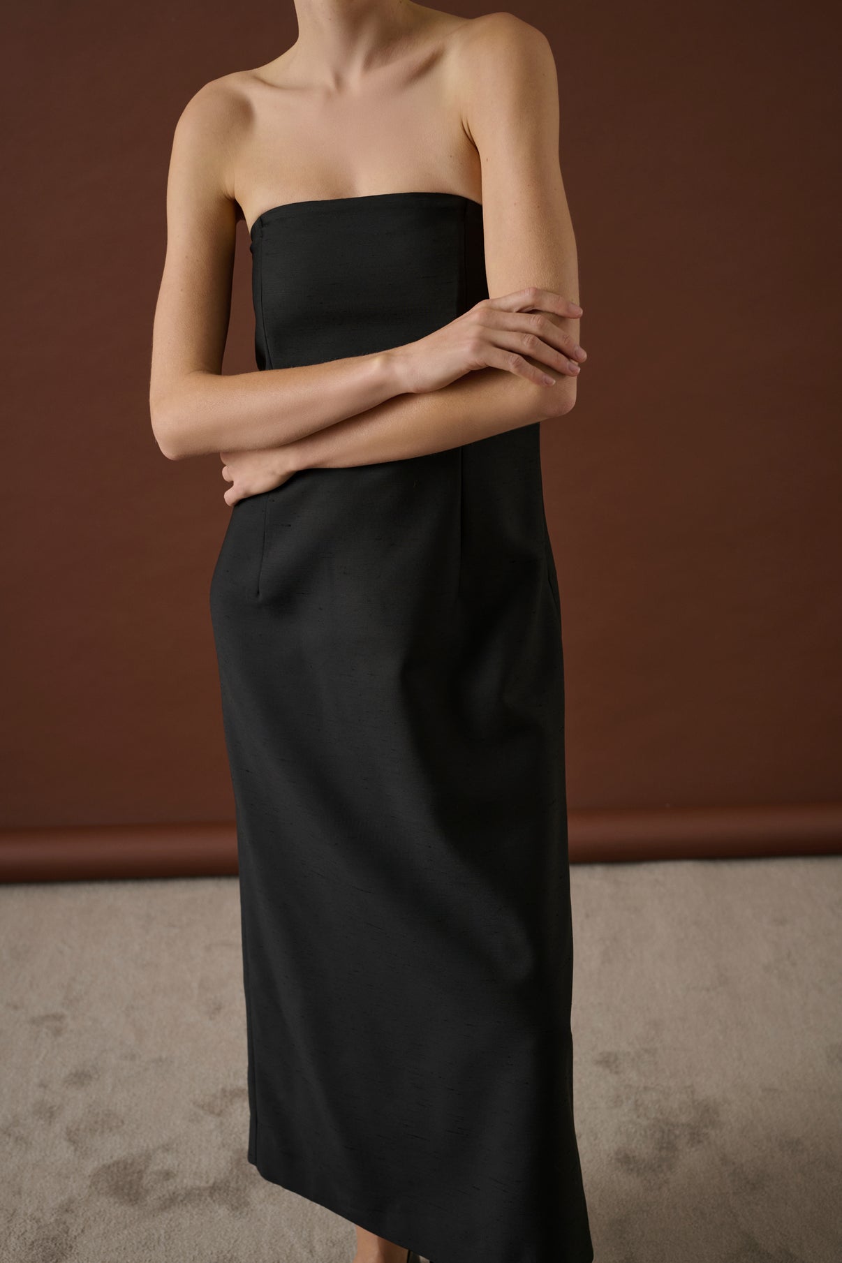 Robe Nora - Noir - Laine - Femme vue 3