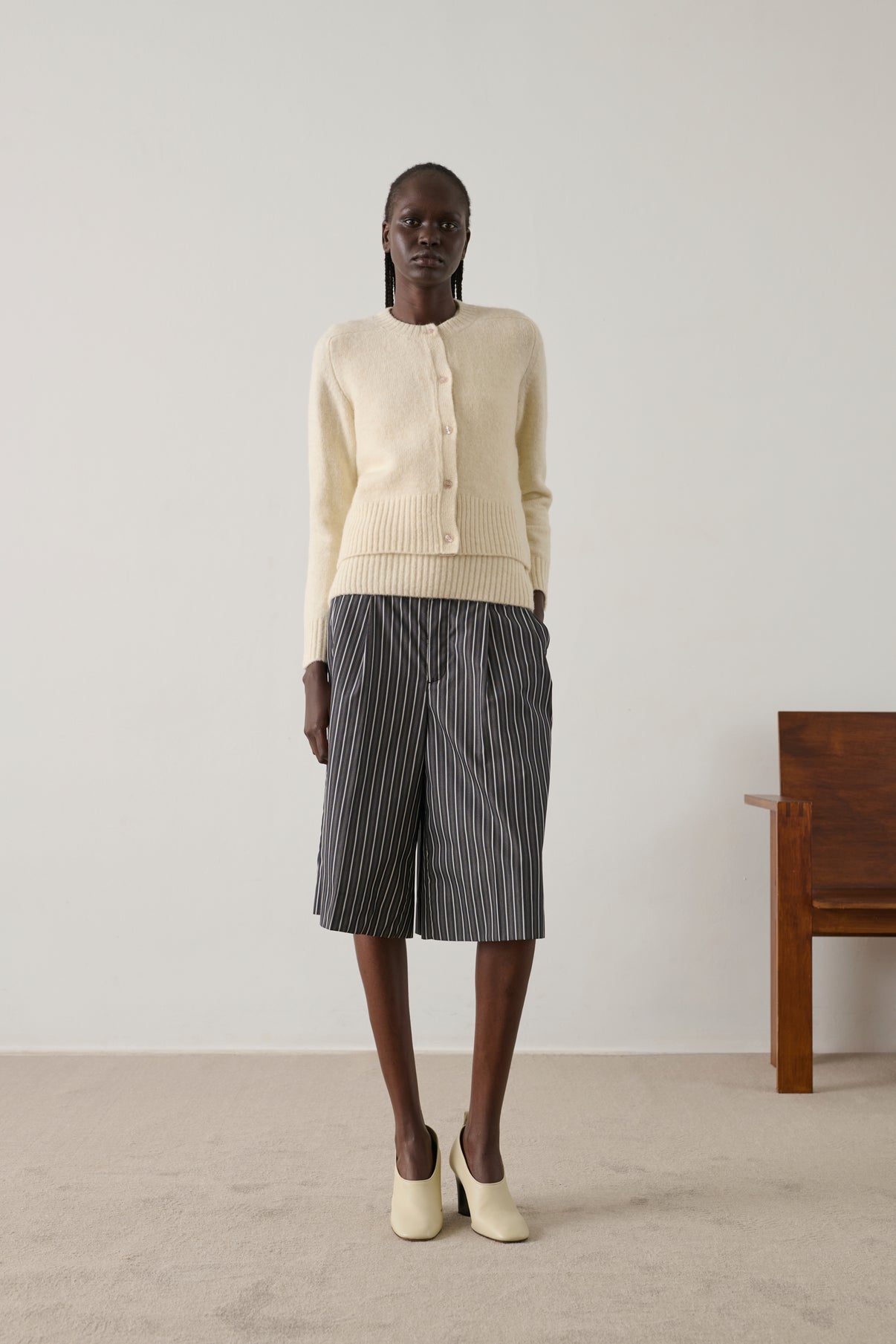 Cardigan Lyne - Ecru - Femme vue 4