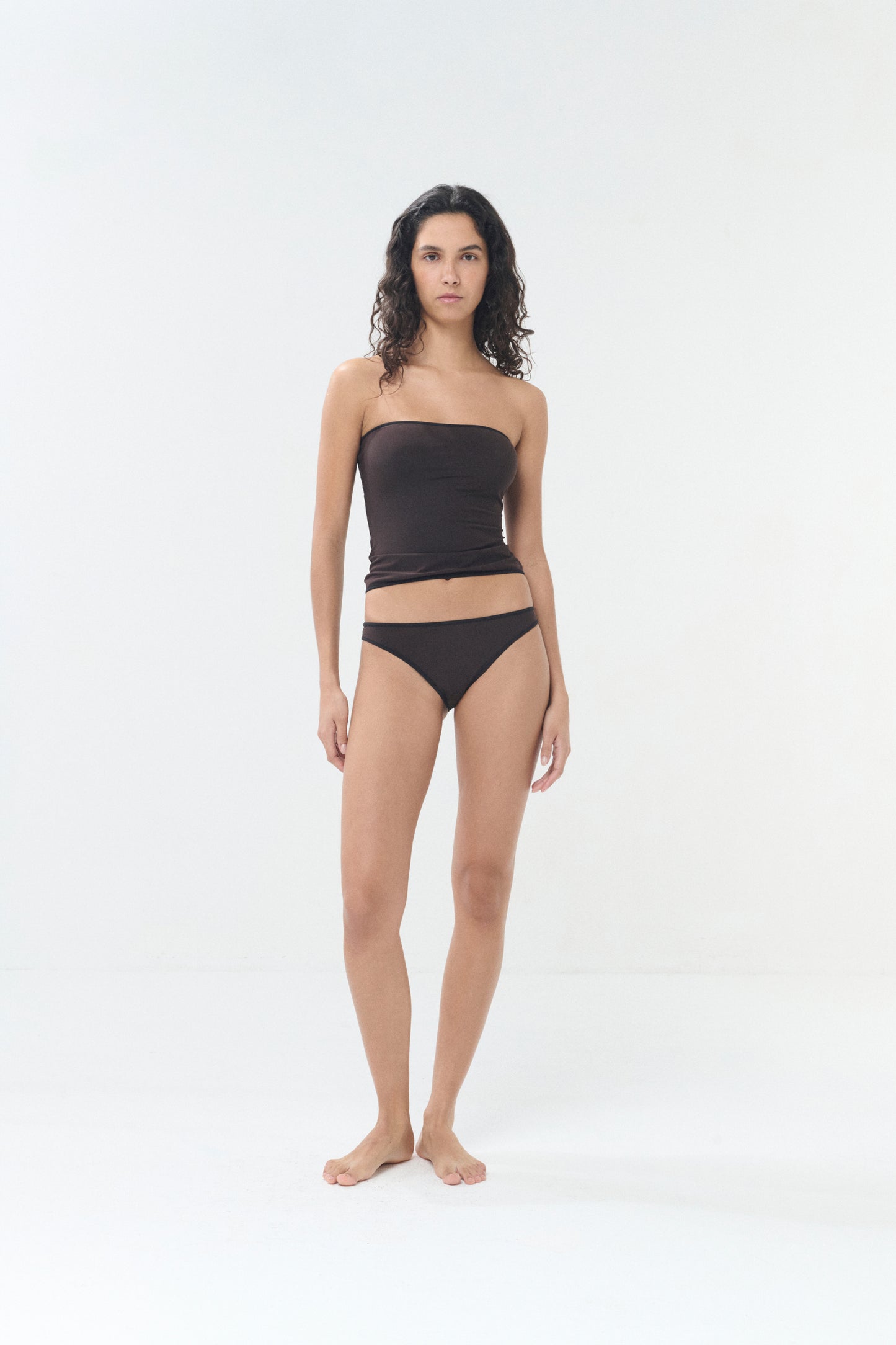 Top Il top bandeau - Noir/Marron - Femme