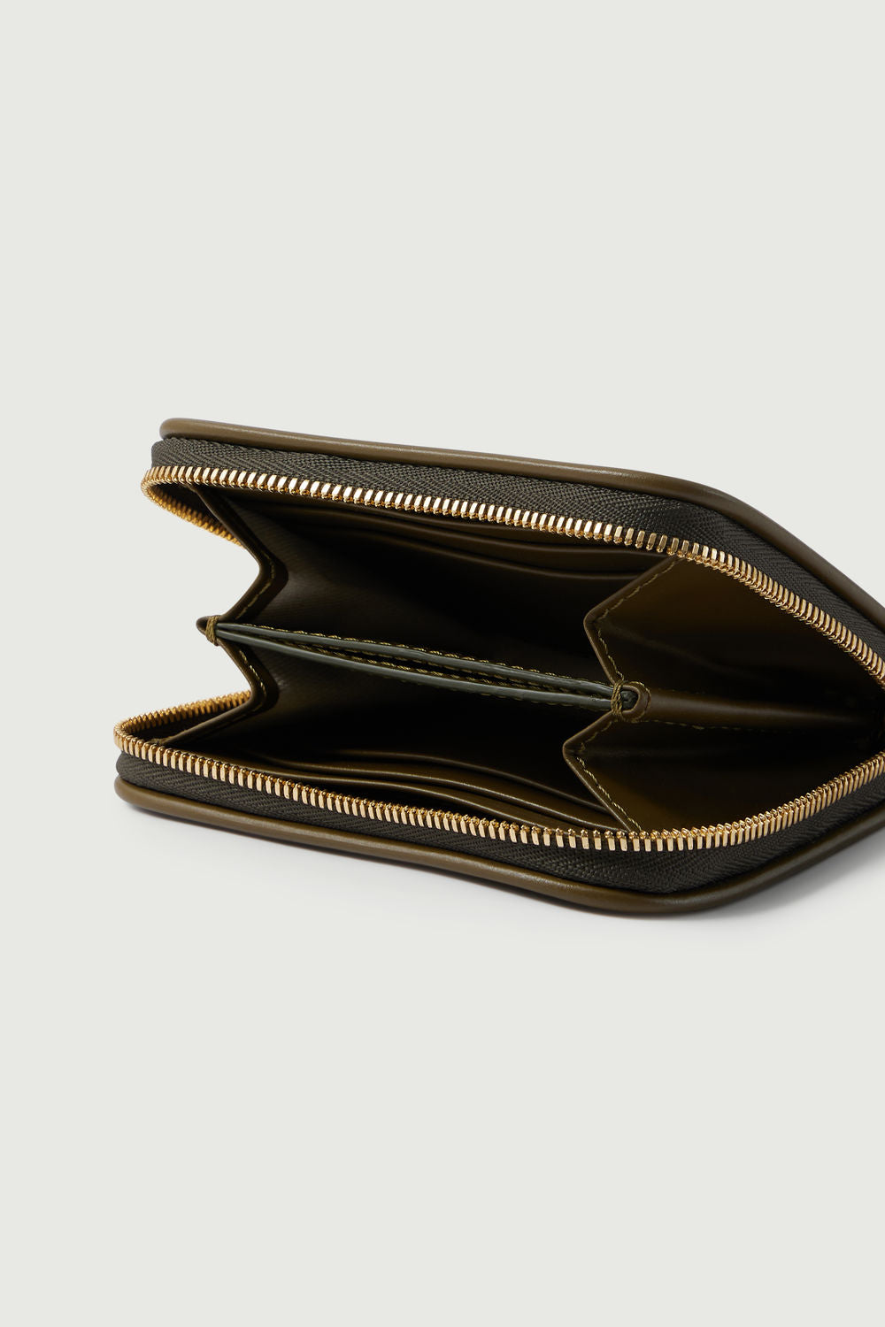 Porte-Monnaie Electre - Kaki Doré - Cuir - Femme