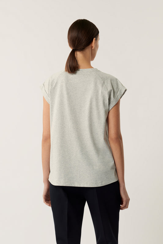 Tee-Shirt Valentina - Gris Chiné - Coton - Femme